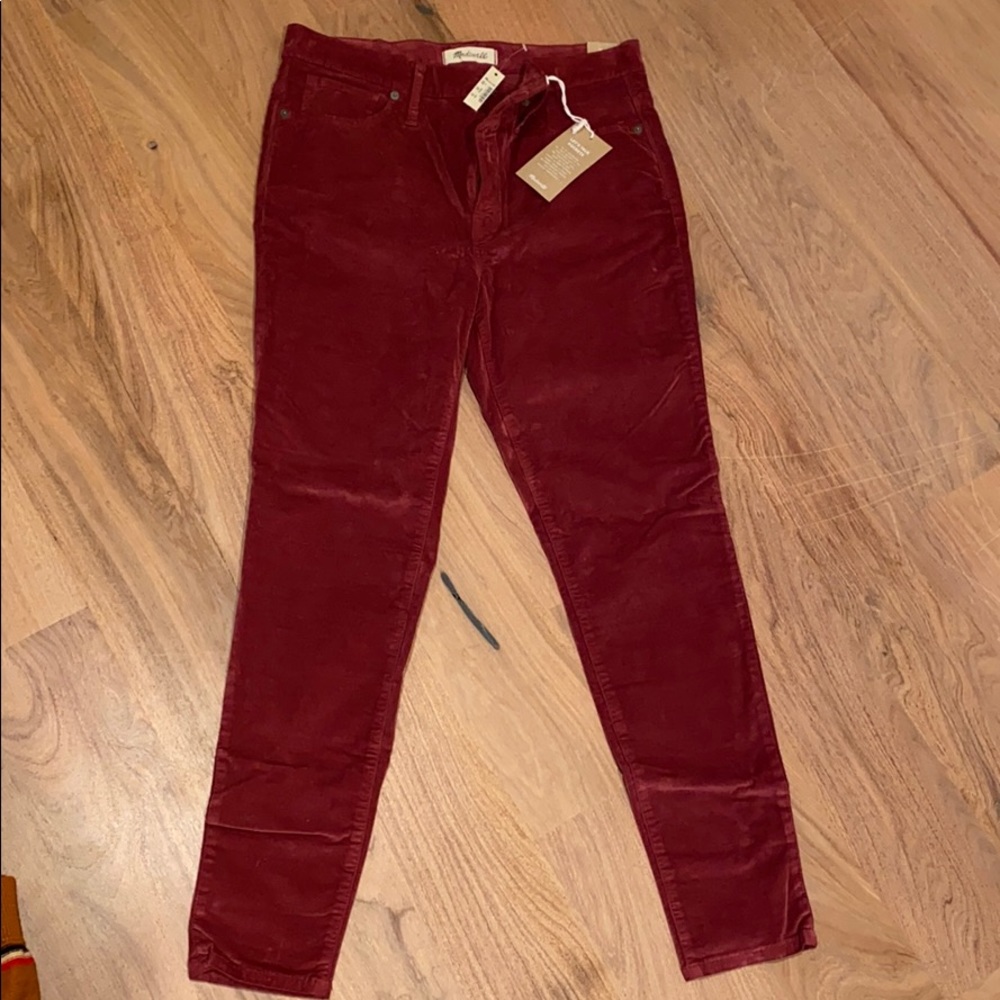 Madewell High-Rise Skinny velour jeans